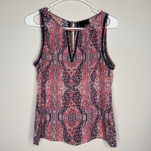 Anthropologie Greylin Women 100% Silk Tank Top Small Paisley Sleeveless Colorful